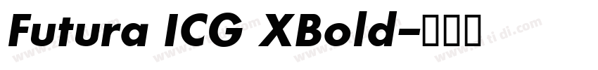 Futura ICG XBold字体转换